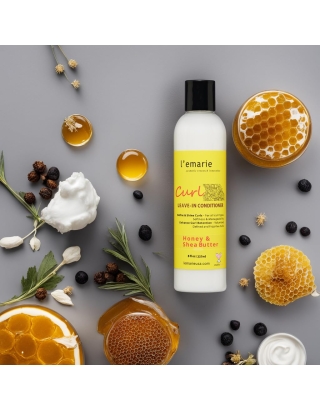 L'emarie Curl Leave-In Conditioner with Honey & Shea Butter for All Curl Types, 8 oz