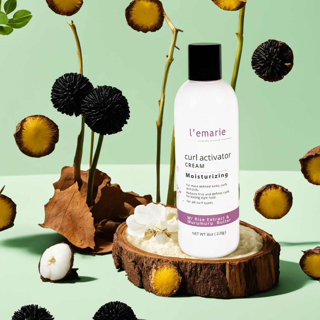 L'emarie Curl Activator Cream with shea, murumuru and honey, 8 oz jar