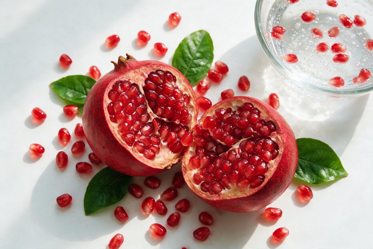 Fresh pomegranates, the signature ingredient in the Pomegranate Sulfate-Free Smoothing Shampoo